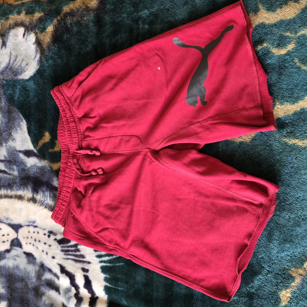 Puma Red Athletic Shorts for Men